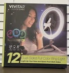 Vivitar Creator Series 12" Dual Sided Full Color Light Ring W/ Tripod & Cradle. Fixed Price $17.99.