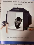 Puluz 40CM Photo Soft Box Light Tent Black Folding Studio Shooting. Fixed Price $69.99.