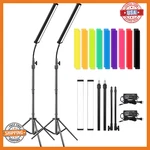 Gepege 2 Pack Led Video Stick Wand Kit Photography Lighting With Adjustabl. Fixed Price $119.30.