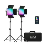 Gvm Rgb Video Lighting, Bi-color Led Kit With App Control, 2 Pack.... Fixed Price $361.69.