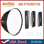 Godox QR-P70/P90/P120 Quick Release Deep Parabolic Softbox For Outdoor Light Led. Fixed Price $98.99.