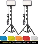 Dimmable Led Video Kit - 2 Adjustable Portable Photography Lights. Fixed Price $63.82.