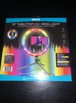 Bower 10" Tabletop Rgb Selfie Ring Light Vlog Live Streaming Social Media Lamp. Fixed Price $20.00.