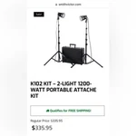 Smith-victor Sv Portable "attache" Complete Location Studio Lighting Kit. Fixed Price $299.00.
