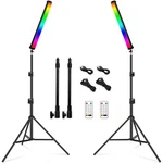 Rgb Led Video Light Stick Wand With Stand, Qeuooiy 360 Full Color 2500-950. Fixed Price $169.28.