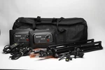 2X Bescor LED-300 Light Kit, Stands, Case, Nice!. Fixed Price $90.95.