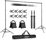 Emart 10X7FT Adjustable Backdrop Stand Kit W/ Crossbars Clamps Sandbags #R036. Fixed Price $32.99.