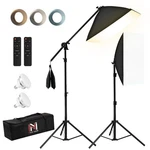 Niceveedi 85W Photography Lighting, 2-PACK 20'' 28'' Professional Softbox L.... Fixed Price $130.29.