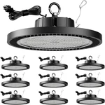 10 Pack 200W Ufo Led High Bay Lights 30000LM For Garage, Warehouse, Gym. Fixed Price $399.99.