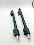 Lot 2 Manfrotto Backlite Stand 4010 Mounting Poles Only Black Adjustable Height. Fixed Price $69.99.