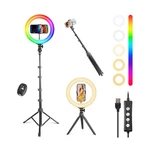 Uegogo 10'' Ring Light With 72'' Tripod Stand & Phone Holder 38 Col... Fa. Fixed Price $40.99.