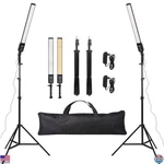 2-PACK Dimmable Led Photography Lighting Kit 3200K-5500K Video Lights & Tripod. Fixed Price $166.08.