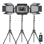 Gvm 1500D 75W Bi-color Rgb Studio Soft Led Panel 3-LIGHT Kit. Fixed Price $615.01.