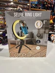 8 Inch Selfie Ring Light - Smart Phone Stand Adjustable, Swivel Core Audio. Fixed Price $16.95.