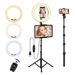 Ring Light With Stand Phone Holder, 10'' Led Selfie Tripo.... Fixed Price $81.89.