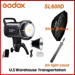 Us Godox SL60IID Bowens Cob Led Video LIGHT+95CM Grid SOFTBOX+2M Stand Kit. Fixed Price $175.75.