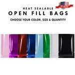 Qq Studio Glossy Metallic Foil Slickseal Heat Flat Open Fill Travel Packet. Fixed Price $6.99.
