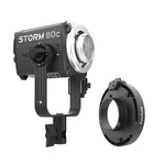 Aputure Storm 80C (black) And Bowens Mount Adapter Bundle. Fixed Price $599.00.