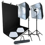 Linco Studio Lighting Video Softbox Photography Kit Backdrop Muslin. Fixed Price $79.99.