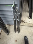 Pair Of Black Photo Studio Light Stands 1/4" Screw Top Universal. Fixed Price $30.00.