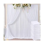 50FT 10FT Wrinkle Free White Backdrop Curtain For Parties, Panels 5×. Fixed Price $135.06.