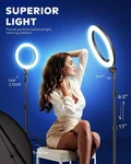 Kaiess 10.2" Selfie Ring Light With 65" Adjustable Tripod Stand & Phone Holder. Fixed Price $44.94.