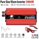 2000W Car Power Inverter Dc 12V 24V 48V To Ac 220V Pure Sine Wave Converter. Fixed Price $69.75.