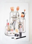 Stupell Home Decor Fashion Brand Makeup Mason Jars Glam Design Wall Art Print. Fixed Price $25.20.