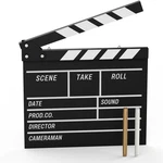 Wooden Movie Clapboard Director Film Clapper 10.5X11.7 Black Studio Prop. Fixed Price $14.04.