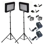 Bescor LED95DK2B Studio Lighting Battery Kits With Lights/stands. Fixed Price $244.95.