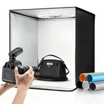 16" Led Studio Light Box Folding Photography Shooting Tent Background Kit. Fixed Price $26.99.