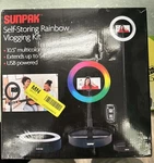Sunpak VGC-LEDRGB-11RL Self-storing Compact Foldable Rainbow Vlogging Kit. Fixed Price $45.00.