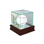 Baseball Display Case Cherry Wood Crystal Glass Mlb Usa Holder Cube Frame. Fixed Price $68.83.