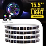 Universal 15.5''IN Three Row Led Wheel Ring Lights Rgb Rim 12V Waterproof. Fixed Price $110.99.