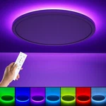 Rgb Led Flush Mount Ceiling Light With Remote, 12 Inch Color Changing F.... Fixed Price $46.53.