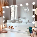 Kottova Vanity Mirror With Lights, 23"X18.1" Lighted Makeup 15 Dimma. Fixed Price $69.53.