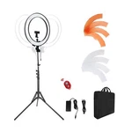 Ldgho 18-INCH Ring Light, 55W Dimmable 5500K With 240 Leds Color Filter.... Fixed Price $121.68.
