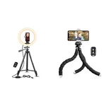 Ubeesize TR50 Ring Light Tripod Stand Bundle With Phone Holder Remote. Fixed Price $75.52.