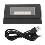 Chazcool Led Light Base, 7 Color 4.33X2.36 Inches (l) 1 (h), Black. Fixed Price $17.99.
