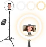 Ubeesize 12 Selfie Ring Light With 62 Extendable Tripod Stand & Remote, Led Ci. Fixed Price $25.73.