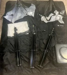 Hpusn Softbox Photography Lighting Kit - Stands 26 85W Bulb W/fox News Bag. Fixed Price $69.99.