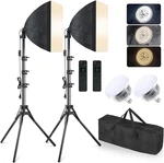 Softbox Lighting Kit, 2X 16'' Photography With 2PCS 85W. Fixed Price $126.77.