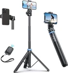 Kaiess 62" Phone Tripod & Selfie Stick Extendable Photography Light Stand Remote. Fixed Price $20.40.