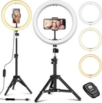 Eyon 12'' Selfie Ring Light Tripod Stand Dimmable Desktop SMN-12 Black. Fixed Price $40.36.
