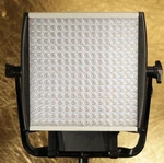 Litepanels Astra 1X1 Bi-color Fixture With Yoke, Gold Mount, Gels.. Fixed Price $399.95.