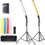 Handheld 2.4G Led Video Light Stick Kit, Upgraded 40W Dimmable 3200K-5600K CRI97. Fixed Price $182.36.