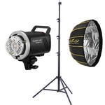 Flashpoint Blaz 300-V 300WS R2 Studio Monolight Kit With Stand Beauty. Fixed Price $252.95.