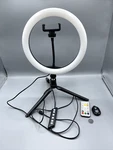 Vivitar 10-INCH Full Color Ring Light With Phone Cradle, Remote, Tripod. Fixed Price $22.50.