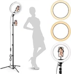 Gearlight 12" Led Ring Stand Phone Holder Selfie Tripod Adjustable. Fixed Price $34.95.