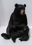 Slifka X101 Black Bear With Cubs Resin Crafted Tabletop Figurine 11.5" Tall Rare. Fixed Price $35.00.